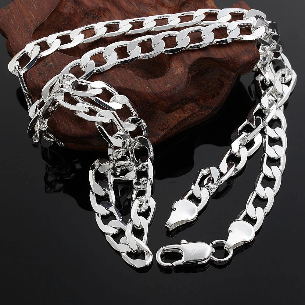 classic men's 925 Sterling Silver Necklace