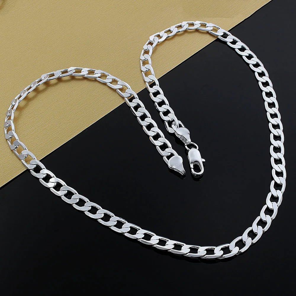 classic men's 925 Sterling Silver Necklace