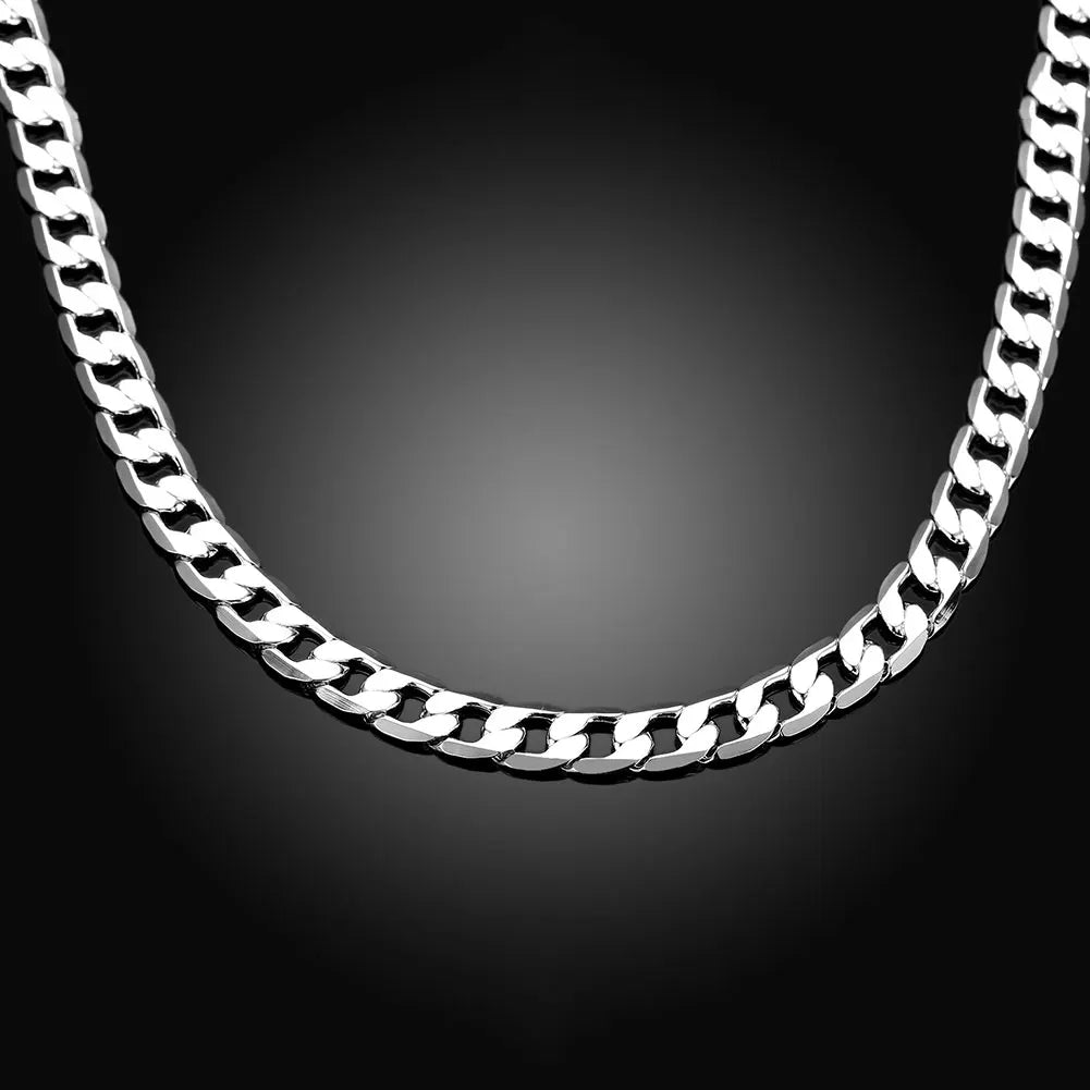 classic men's 925 Sterling Silver Necklace