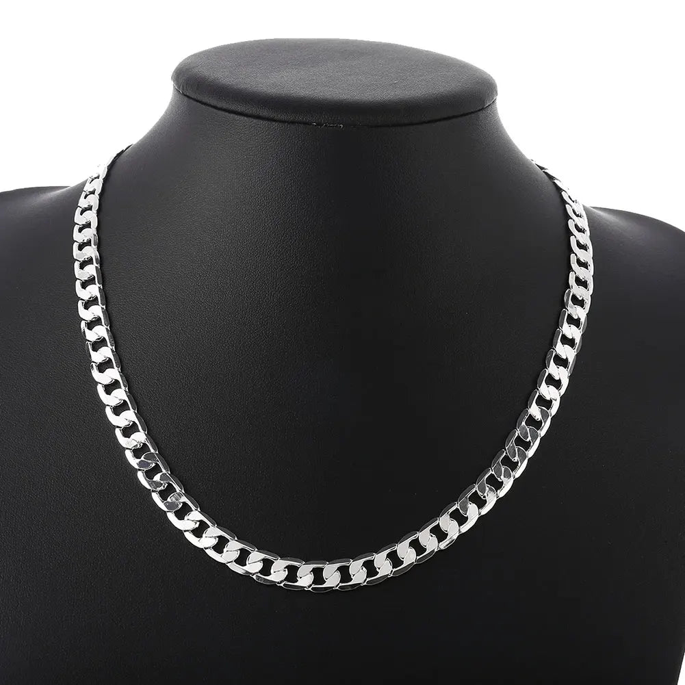 classic men's 925 Sterling Silver Necklace